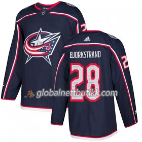 Columbus Blue Jacket Hockeydrakts Oliver Bjorkstrand 28 2017-2018 Blå Adidas Authentic - Herre
